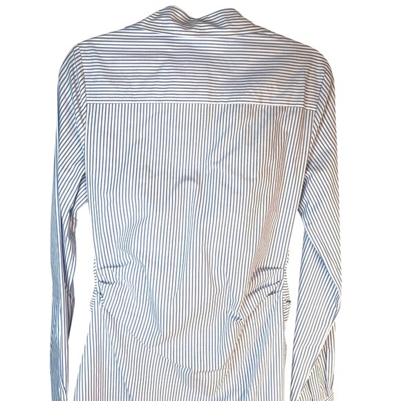 NWT Choosy Size 6 Blue & White Striped Twist Front Shirt Dress - Picture 10 of 11